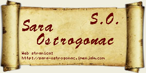 Sara Ostrogonac vizit kartica
